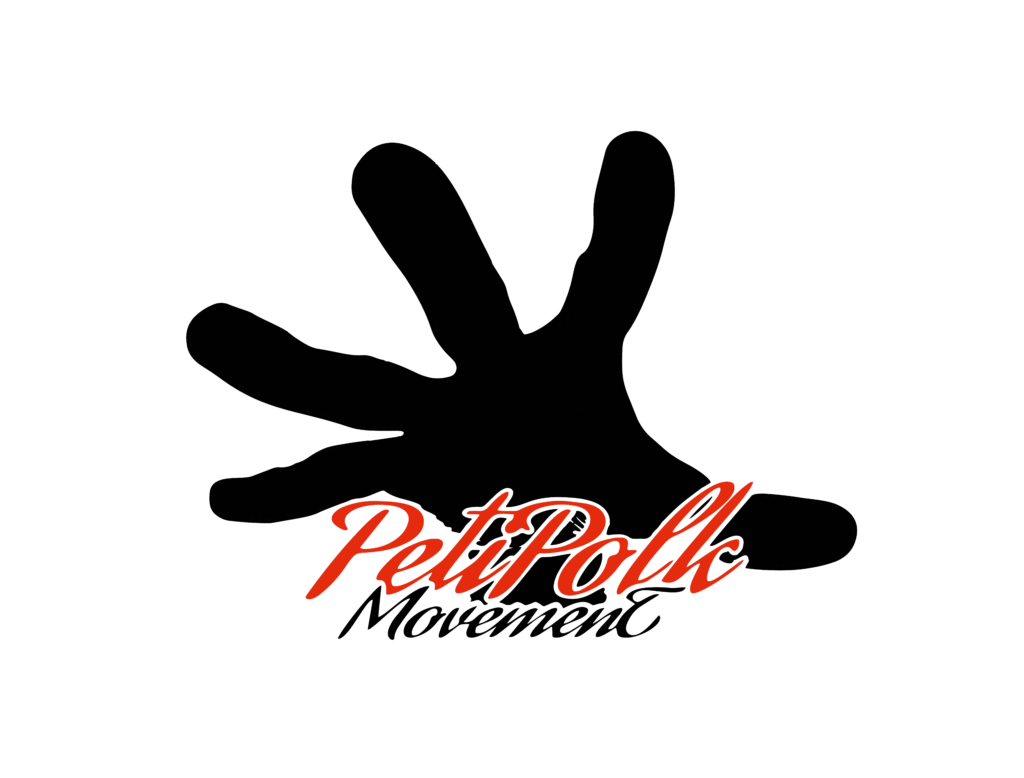 PetiPolk Logo Clean Vector Black White Red